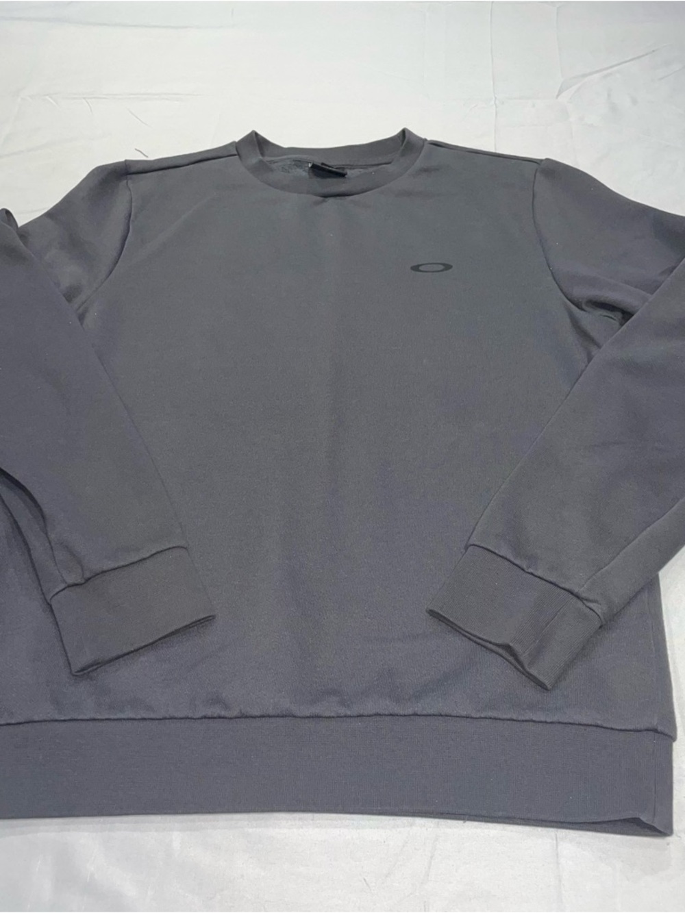 Oakley Mens Custom Fit Crewneck Sweatshirt Gray‎ Graphic Pullover Small S